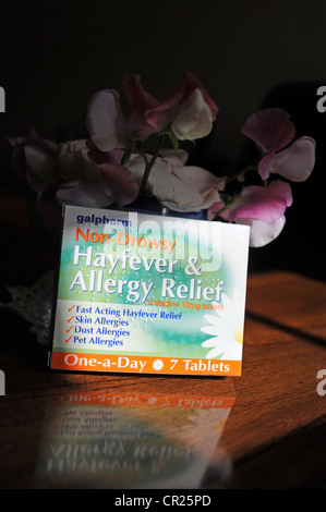 Galpharm Non drowsy Hay Fever and Allergy Relief 10mg tablets to take one a day UK Stock Photo