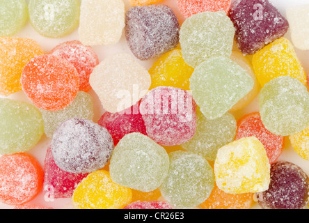 Close-up of gumdrops or American hard gums - studio shot Stock Photo