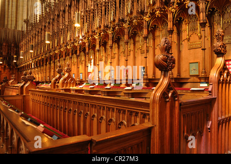 Pews in York minster Stock Photo