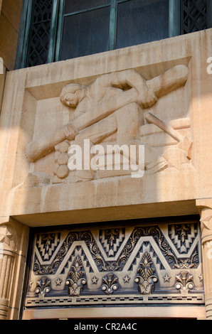 New York, Buffalo, City Hall. Art Deco building completed in 1931 by Dietel, Wade & Jones. Exterior detail. Stock Photo