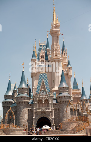 Cinderella's Castle, Scenes from the Magic Kingdom at the Walt Disney World Resort in Orlando, Florida Stock Photo