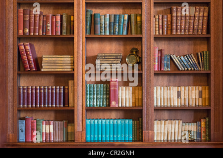 Old character bookcase, UK. Stock Photo