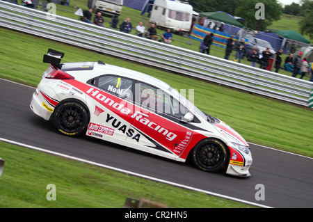 Honda Civic during the practice session of the British Touring Cars at Oulton Park, England, June 9th 2012 Stock Photo