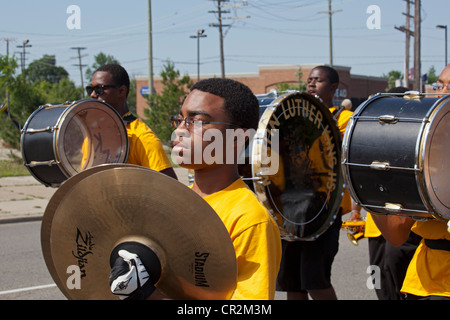 The Martin Luther King High School Marching Band Stock Photo