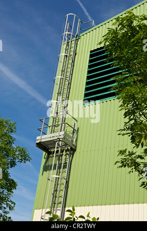 steel safety staircase Stock Photo
