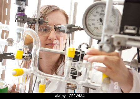 laboratory technician working in lab Stock Photo