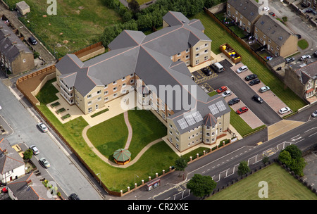 aerial view of modern care home accommodation Stock Photo