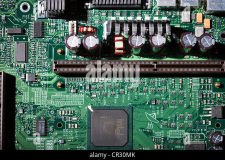 Printed circuit board, computer Stock Photo