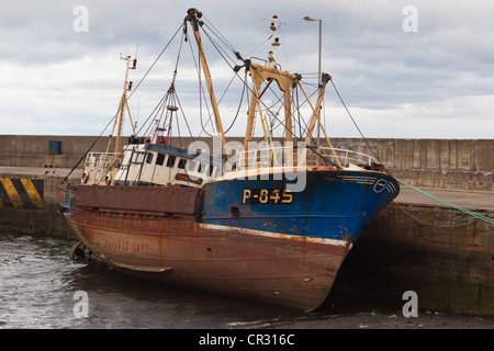 Fishing trawler at Macduff harbour Banffshire Scotland UK Stock Photo