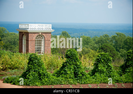 Gardens of Thomas Jefferson's Monticello in Charlottesville VA Stock Photo