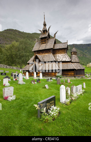 Borgund Stave Church, Norway, Scandinavia, Europe Stock Photo