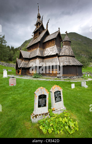 Borgund Stave Church, Norway, Scandinavia, Europe Stock Photo