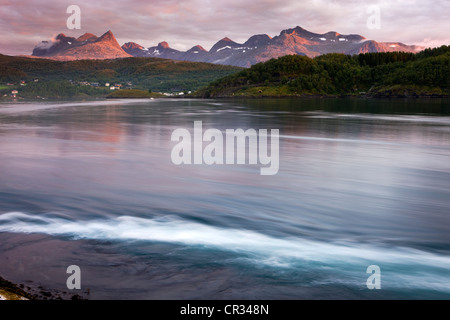 Saltstraumen, tidal current, near Bodo, Norway, Scandinavia, Europe Stock Photo