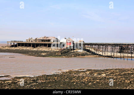 The abandoned Birnbeck Pier at Weston Super Mare Stock Photo