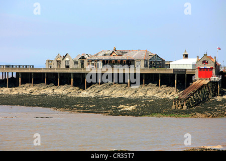 The abandoned Birnbeck Pier at Weston Super Mare Stock Photo