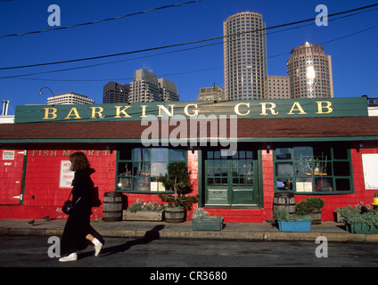 United States, Massachusetts, Boston, the harbour, Barking Crab seafood restaurant Stock Photo