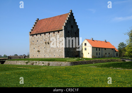 Medieval Glimmingehus castle, Simrishamn Municipality, Scania, southern Sweden, Europe Stock Photo