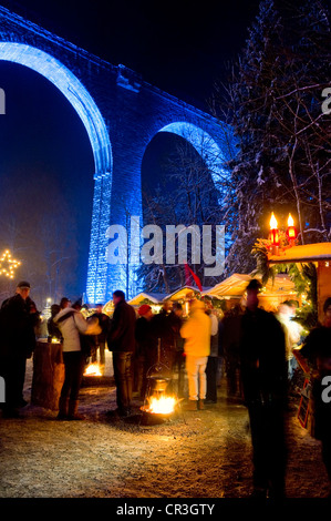 Christmas market, Ravennaschlucht, Black Forest, Baden-Wuerttemberg, Germany, Europe Stock Photo