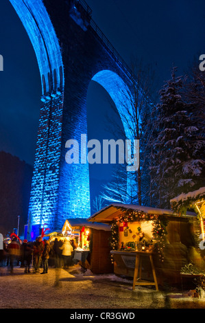 Christmas market, Ravennaschlucht, Black Forest, Baden-Wuerttemberg, Germany, Europe Stock Photo