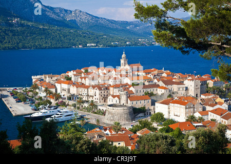 Croatia, Dalmatia, Dalmatian coast, Korcula island, Korcula Stock Photo