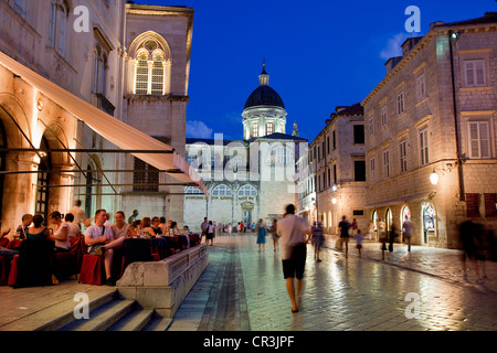 Croatia, Dalmatia, Dalmatian coast, Dubrovnik, historical centre UNESCO World Heritage, the Rector's palace and the Assumption Stock Photo