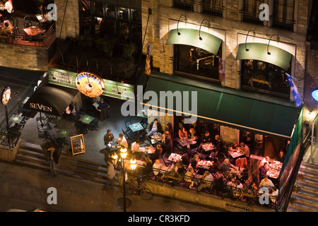 Canada, Quebec Province, Montreal, Rue Crescent, lively street of the Anglophone area of the downtown with bars, restaurants Stock Photo