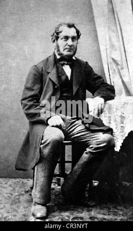 Bunsen, Robert Wilhelm, 30.3.1811 - 16.8.1899, German chemist, full length, circa 1855, Stock Photo