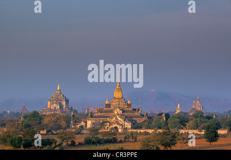 Myanmar (Burma), Mandalay Division, Bagan (Pagan), Old Bagan, Ananda Pagoda (Pahto Ananda) built at the beginning of the 12th Stock Photo