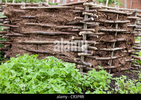 Soil and lath compost heap, England, UK Stock Photo