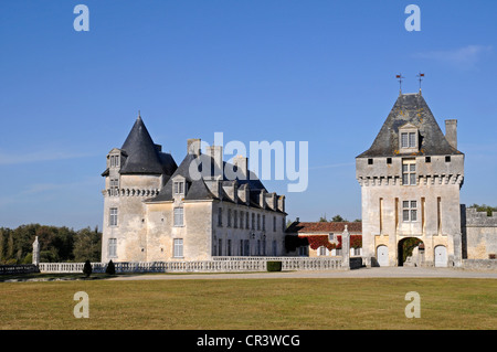 Chateau de la Roche Courbon, castle, Saint Porchaire, Saintes, Charente-Maritime, Poitou-Charentes, France, Europe Stock Photo
