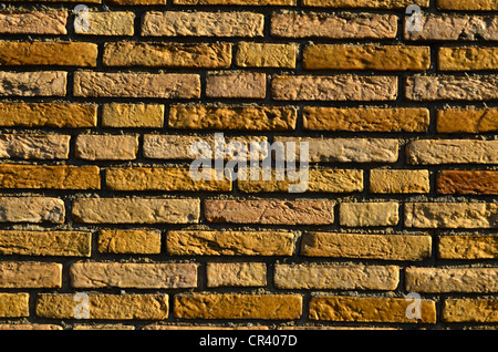 Glazed brick wall, clinker Stock Photo
