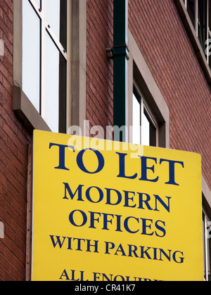 Offices to let sign Stock Photo