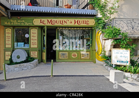 Le Vieux Moulin a Huile, oil mill, museum, shop, souvenirs, Nyons, Rhône-Alpes, France, Europe Stock Photo