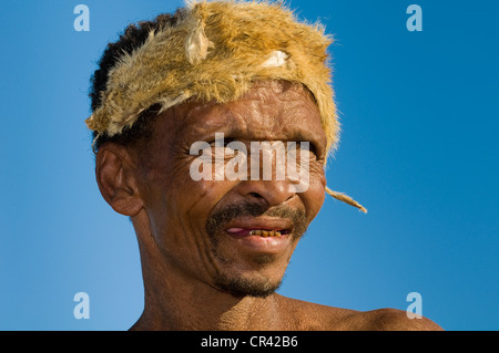 San, Bushman, near Andriesvale, Kalahari Desert, Northern Cape, South Africa, Africa Stock Photo