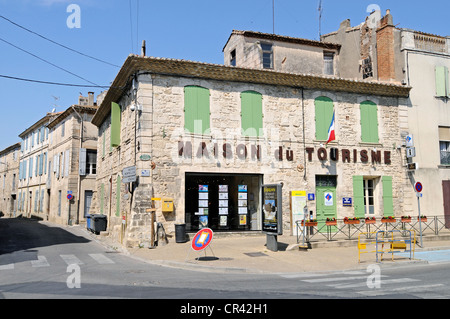Tourist information, Saint Gilles du Gard, Languedoc-Roussillon region, France, Europe Stock Photo