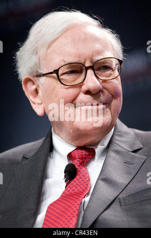 Warren Buffett, CEO of Berkshire Hathaway.  Stock Photo