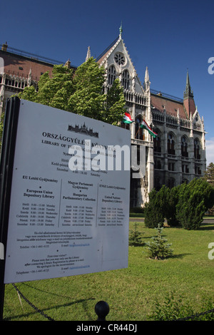 The Library of the Hungarian Parliament. Stock Photo