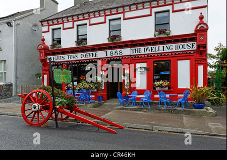 Historic coffee shop, Knightstown, Valentia Island, County Kerry, Ireland, Europe Stock Photo