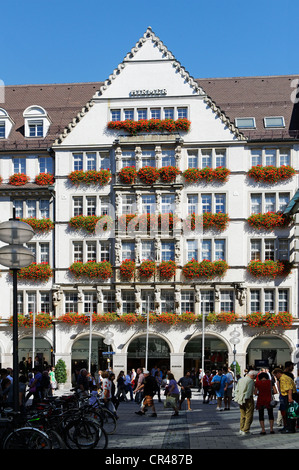 House in Kaufingerstrasse, Munich, Upper Bavaria, Germany, Europe Stock Photo