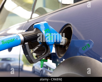 Filling up with E10 biofuel Stock Photo