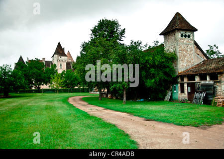 Château des Milandes castle near Castelnaud-la-Chapelle, Département Dordogne, Aquitaine region, France, Europe Stock Photo