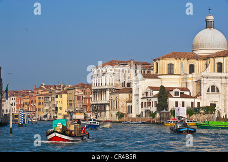 Italy, Veneto, Venice, UNESCO World Heritage, Santa Maria della Sallute Church on the Grand Canal Stock Photo