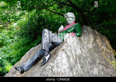 Oscar Wilde, 1854 - 1900, Irish writer and poet, memorial, Merrion Square Park, Dublin, Republic of Ireland, Europe Stock Photo