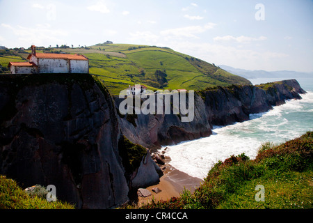 Flysch on the coast of Zumaia, Guipuzcoa, Basque Country, Spain, Europe Stock Photo