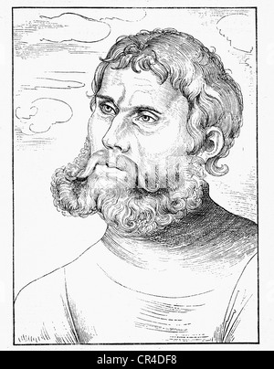 Martin Luther (1483-1546), after his stay on the Wartburg Stock Photo