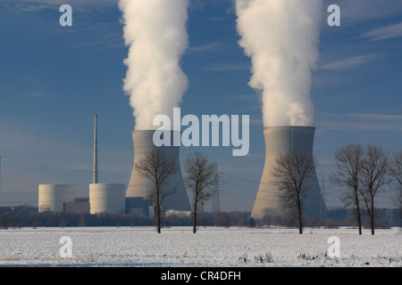 Gundremmingen Nuclear Power Plant, the most powerful German atomic power plant, Gundremmingen near Guenzburg, Bavaria Stock Photo