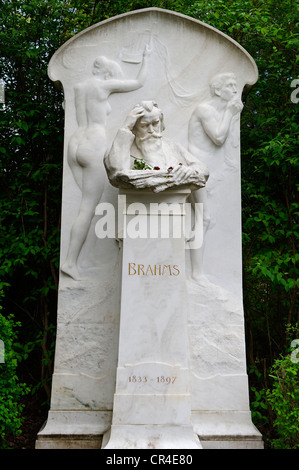 Grave of Johannes Brahms, Wiener Zentralfriedhof, Vienna's central cemetery, honorary grave, Vienna, Austria, Europe Stock Photo