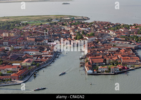 Murano island, aerial view, Venice, UNESCO World Heritage Site, Venetia, Italy, Europe Stock Photo