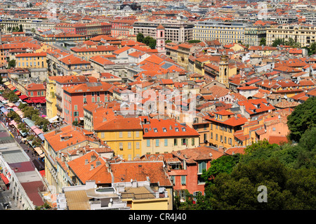 View over Nice, Nizza, Alpes Maritimes, Provence, France, Europe Stock Photo
