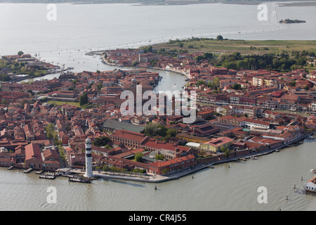 Murano island, aerial view, Venice, UNESCO World Heritage Site, Venetia, Italy, Europe Stock Photo